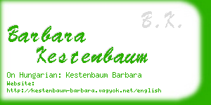 barbara kestenbaum business card
